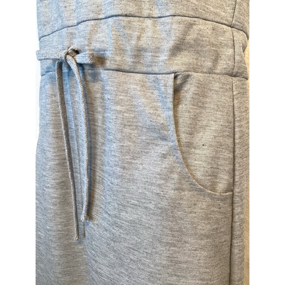 Essentials Basic Sleeveless Casual Drawstring Midi Dress Gray Size Medium - Picture 3 of 11